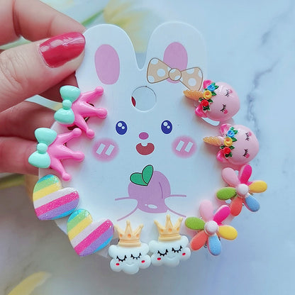 Children's Ear Clip No Pierced Cute Princess Cartoon Pseudo Earrings-Jewearrings