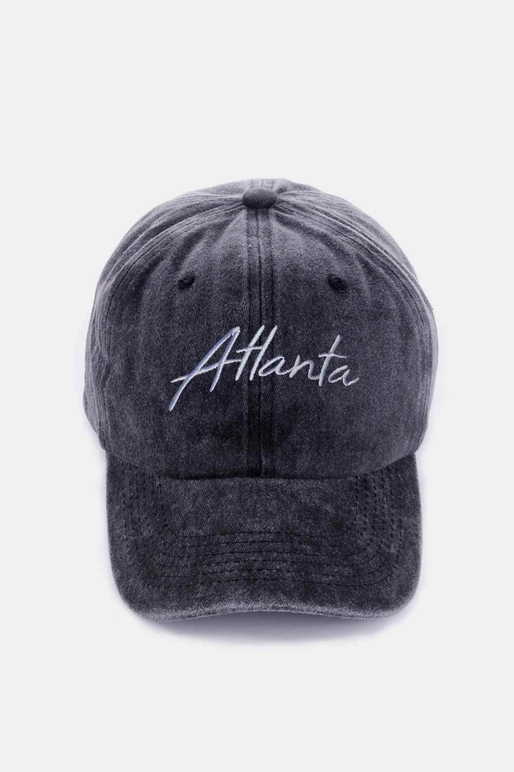 Zenana Washed ATLANTA Embroidered Baseball Cap-Jewearrings