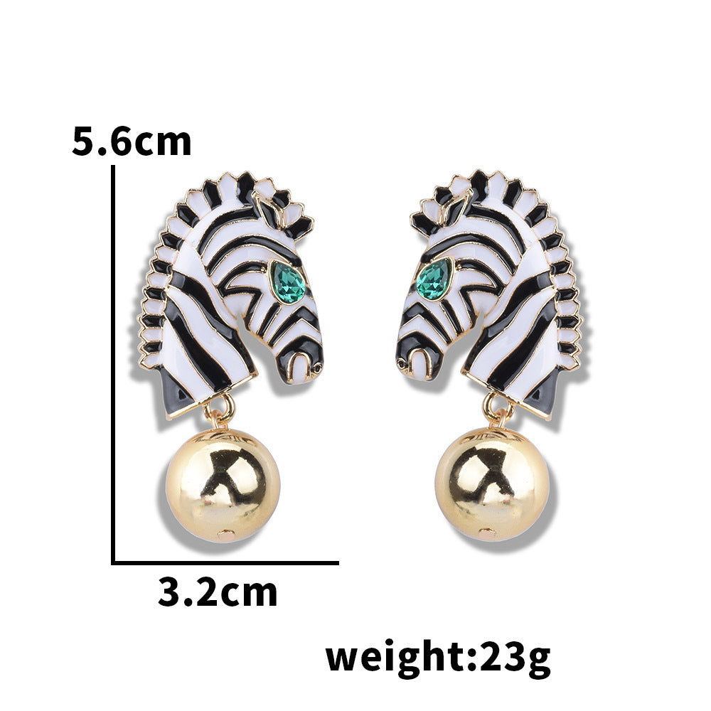 Women's Fashionable Temperament Stud Earrings With Spot Oil-Jewearrings