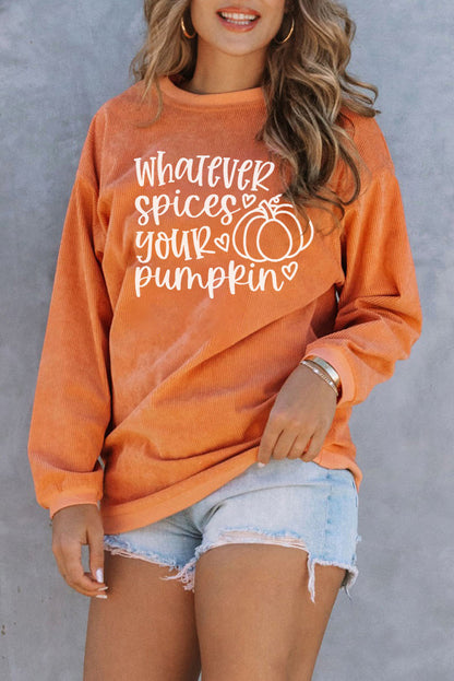 WHATEVER SPICES YOUR PUMPKIN Graphic Sweatshirt-Jewearrings