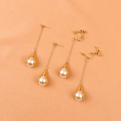 Women's Simple Matte French Pearl Earrings-Jewearrings