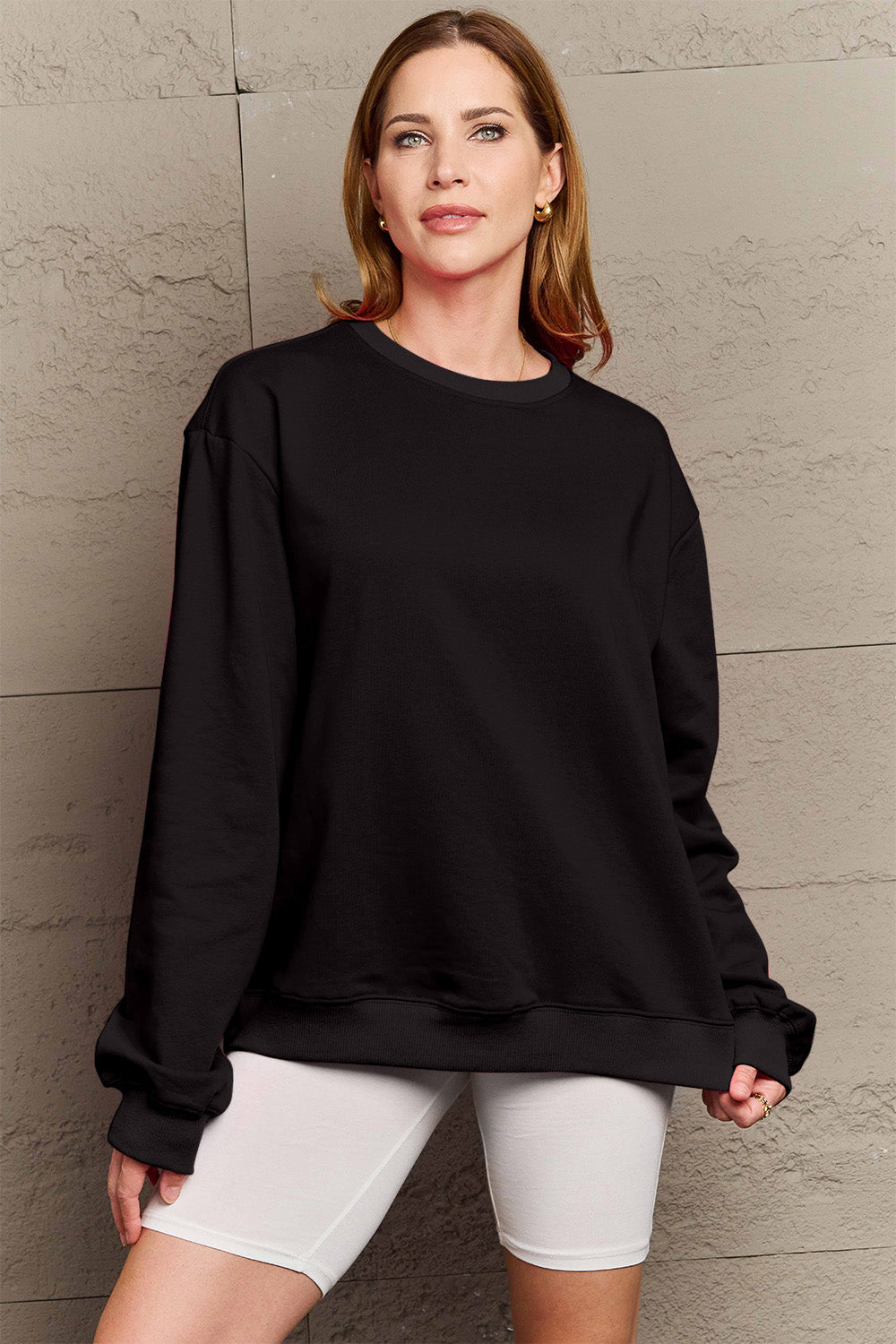 Simply Love Full Size IF I'M TOO MUCH THEN GO FIND LESS Round Neck Sweatshirt-Jewearrings