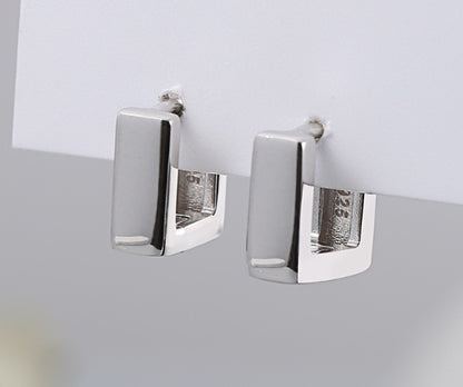 S925 Sterling Silver Personality Creative Square Earrings-Jewearrings