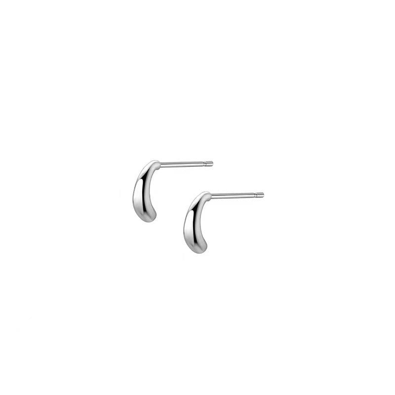 Mini Drop-shaped S925 Sterling Silver Gold-plated Minimalist Earrings-Jewearrings