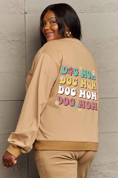 Simply Love Simply Love Full Size Round Neck Dropped Shoulder DOG MOM Graphic Sweatshirt-Jewearrings