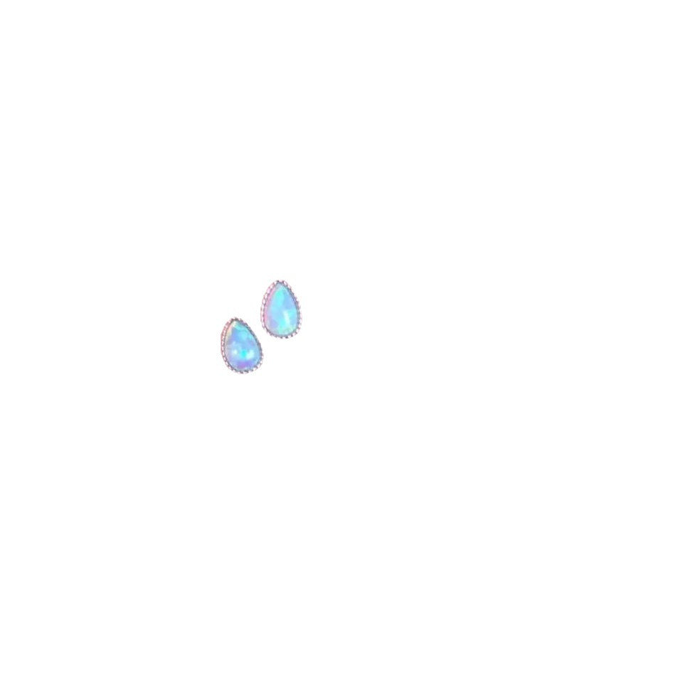 Women's Fashion Symphony Opal Stud Earrings-Jewearrings