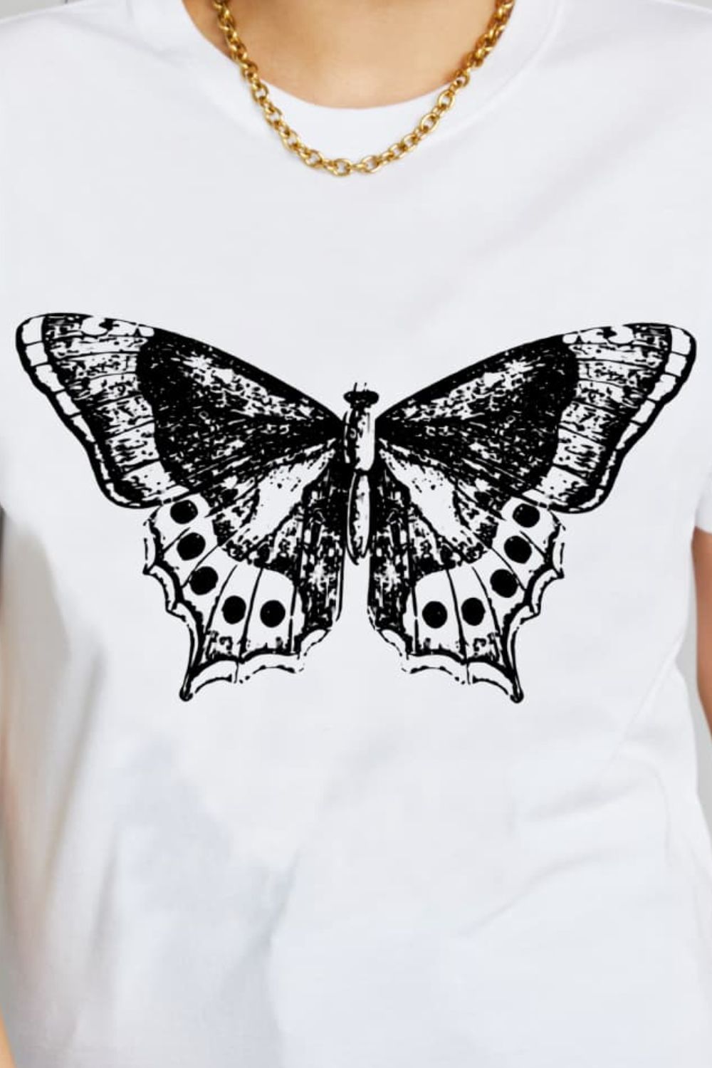 Simply Love Full Size Butterfly Graphic Cotton T-Shirt-Jewearrings