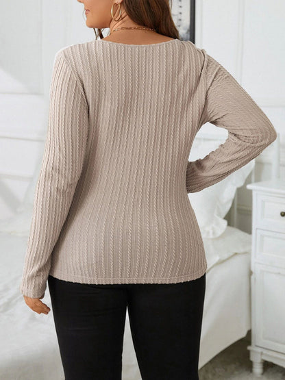 Plus Size Long Sleeve T-Shirt-Jewearrings