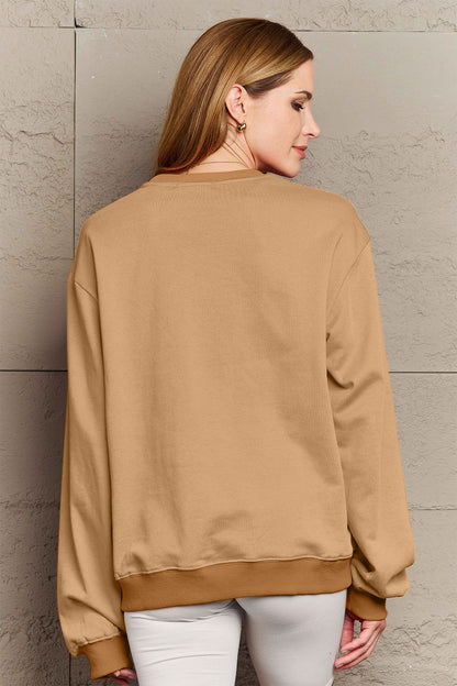 Simply Love Full Size GINGERBREAD Long Sleeve Sweatshirt-Jewearrings