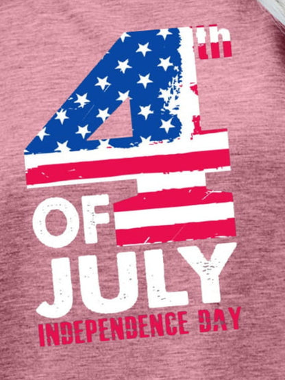 4th OF JULY INDEPENDENCE DAY Graphic Tee-Jewearrings