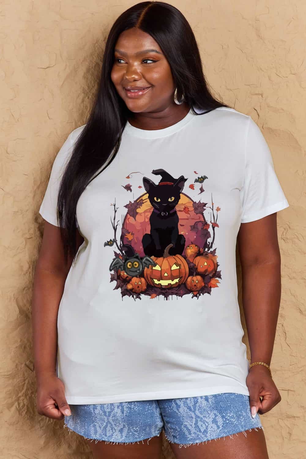 Simply Love Full Size Halloween Theme Graphic T-Shirt-Jewearrings