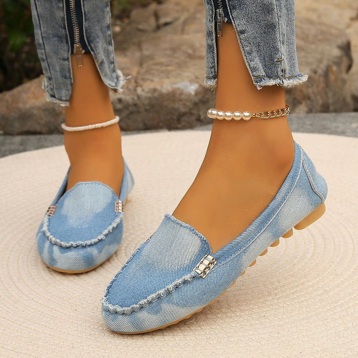 Round Toe Flat Loafers-Jewearrings