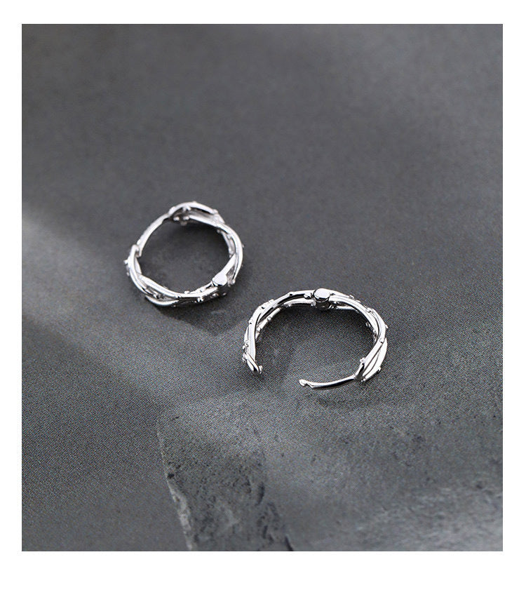 Women's Simple S925 Sterling Silver Thorn Earrings-Jewearrings