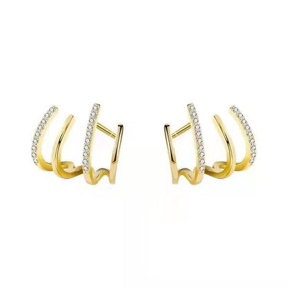 Women's Elegant Fashion Silver Stud Earrings-Jewearrings