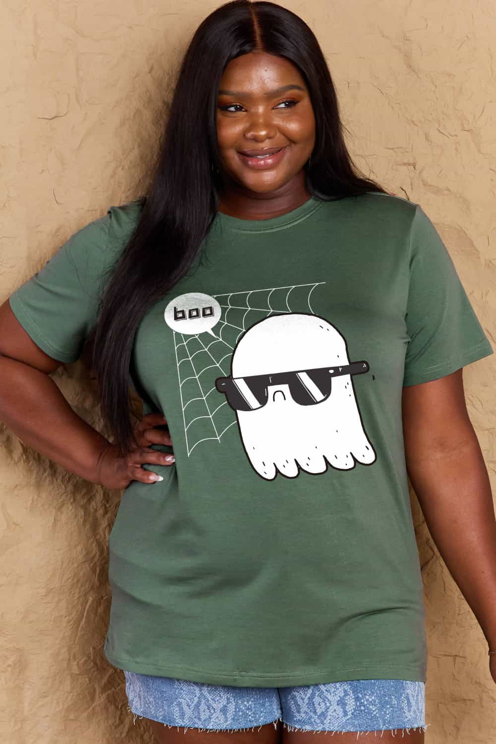 Simply Love Full Size BOO Graphic Cotton T-Shirt-Jewearrings