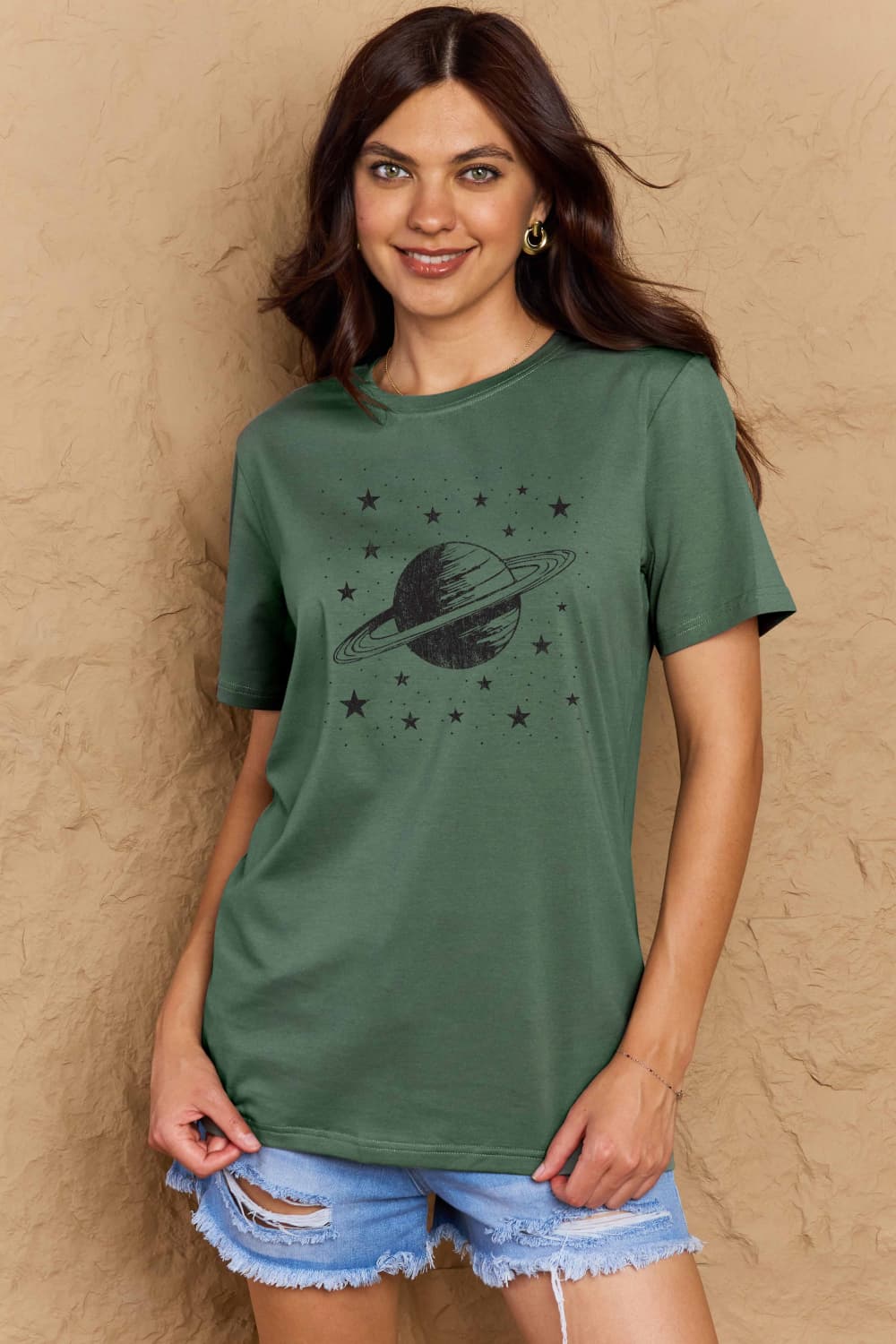 Simply Love Full Size Planet Graphic Cotton T-Shirt-Jewearrings