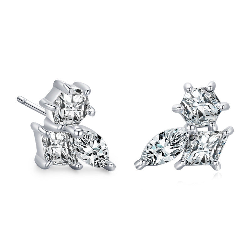 Women's Fashion All Match White Gold Plated Earrings-Jewearrings