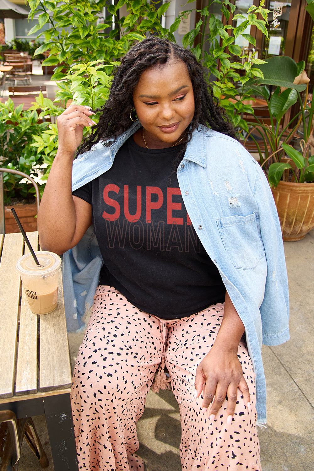 Simply Love Full Size SUPERWOMAN Short Sleeve T-Shirt-Jewearrings