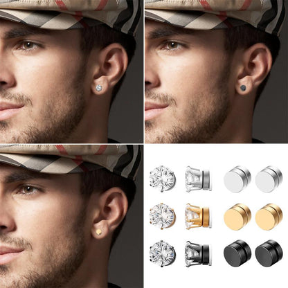 Stainless Steel Stud Earrings For Men Women Unisex-Jewearrings