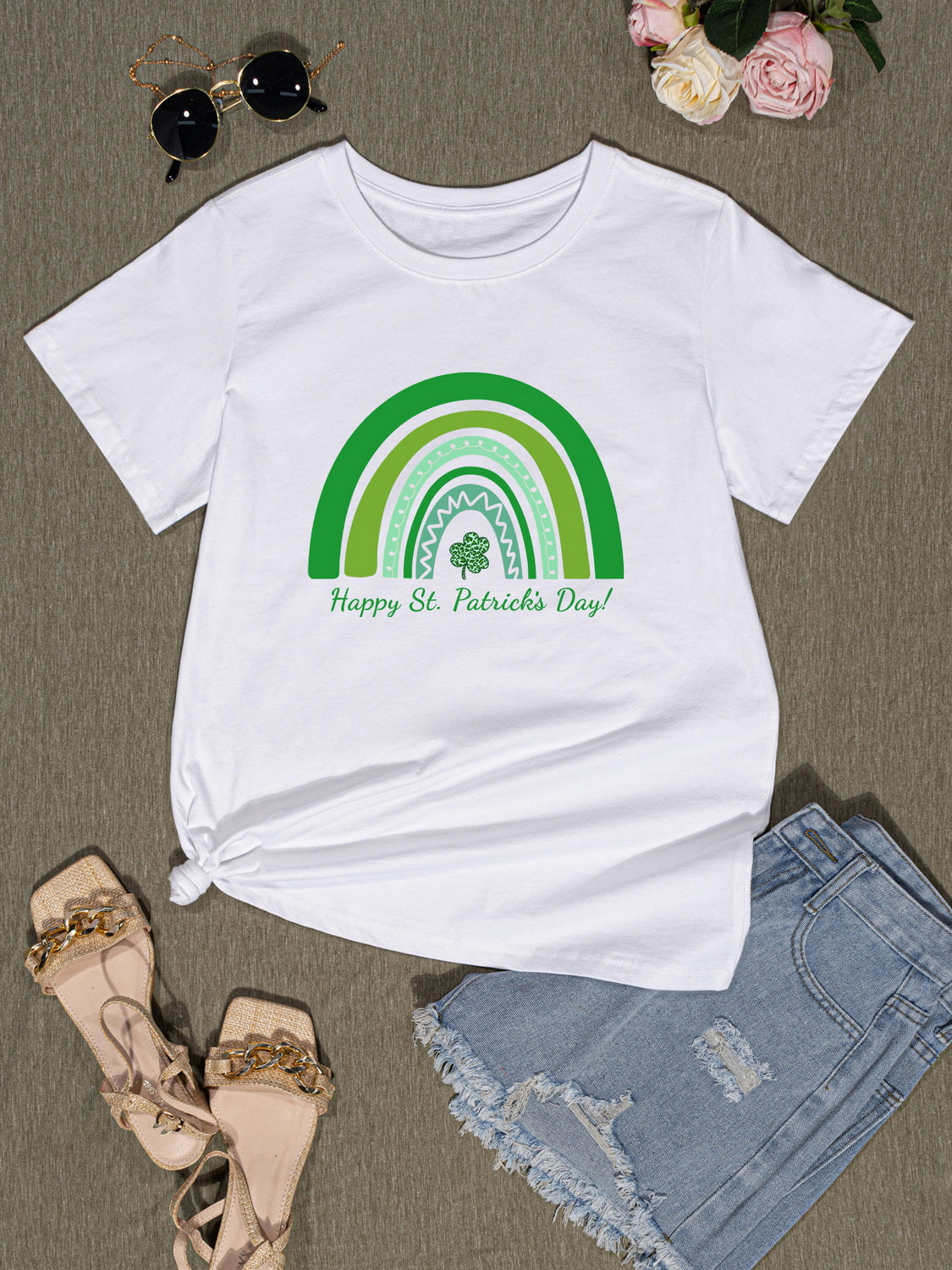 HAPPY ST. PATRICK'S DAY Round Neck T-Shirt-Jewearrings