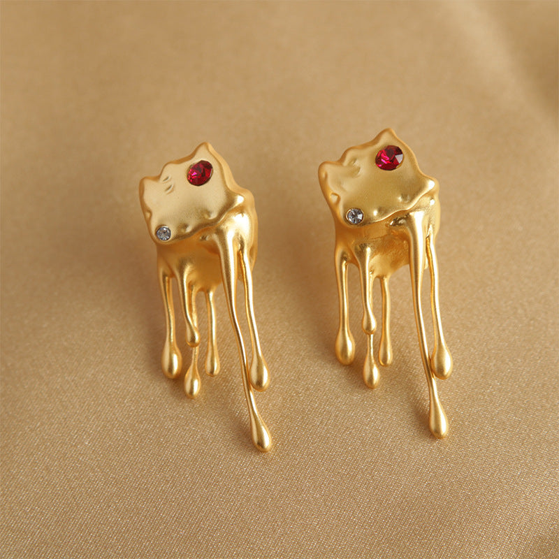 Silver Pin Earrings High Zircon Ear Studs-Jewearrings