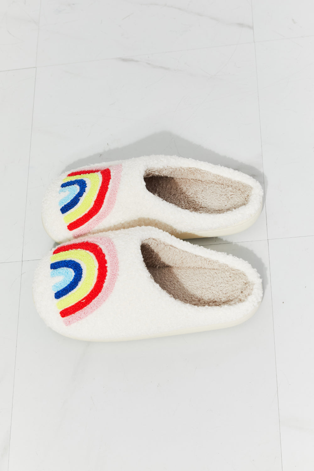 MMShoes Rainbow Plush Slipper-Jewearrings