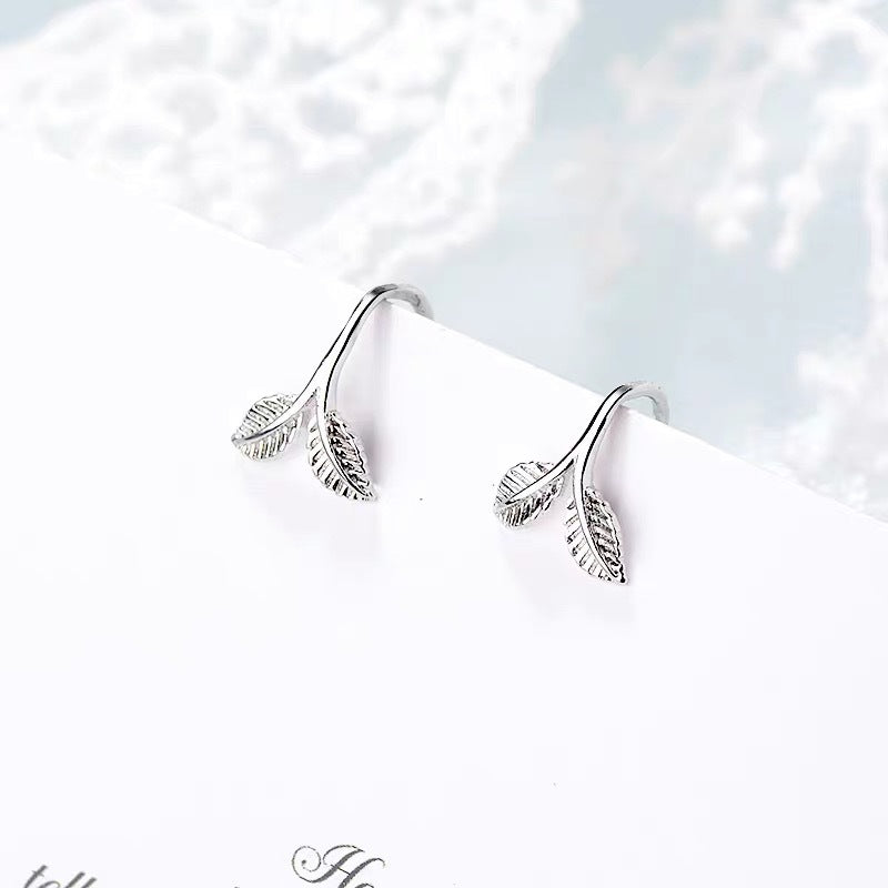 S925 Sterling Silver Stud Earrings Mori Art Students-Jewearrings