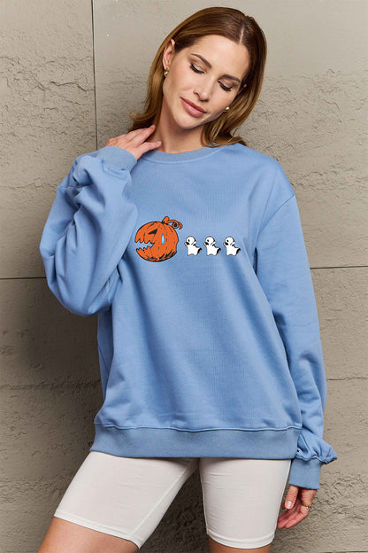 Simply Love Full Size Graphic Dropped Shoulder Sweatshirt-Jewearrings