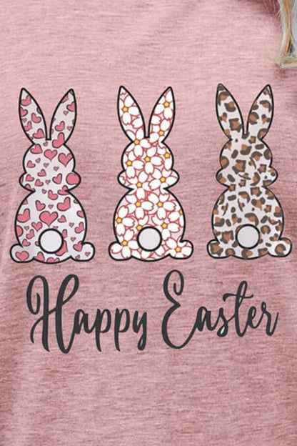 HAPPY EASTER Graphic Short Sleeve Tee-Jewearrings