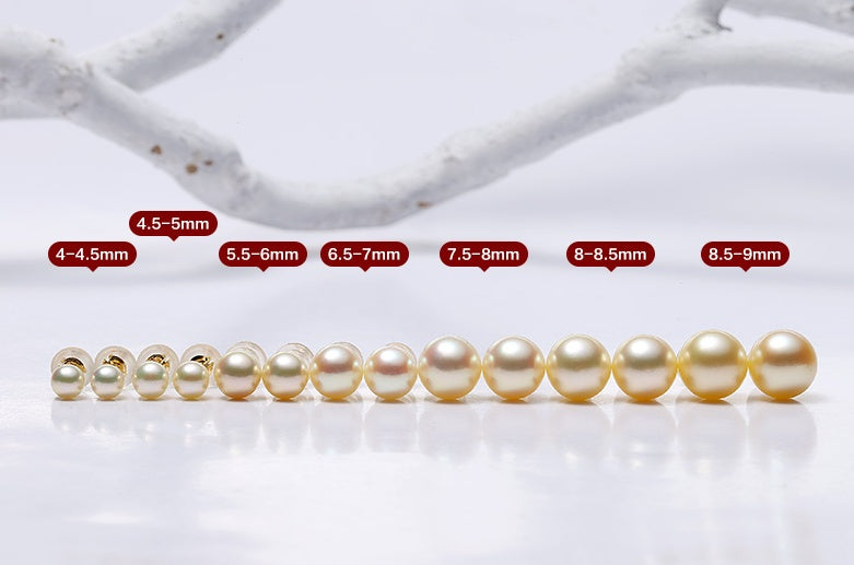 Perfect Round Seawater Pearl Stud Earrings-Jewearrings