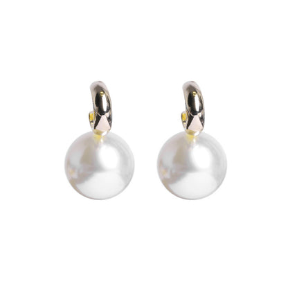 Large pearl earrings-Jewearrings