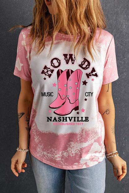 Cowboy Boots Graphic Short Sleeve Tee-Jewearrings