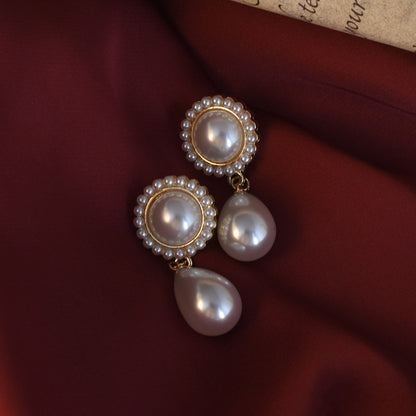 Women's Pearl Metal Alloy Earrings-Jewearrings