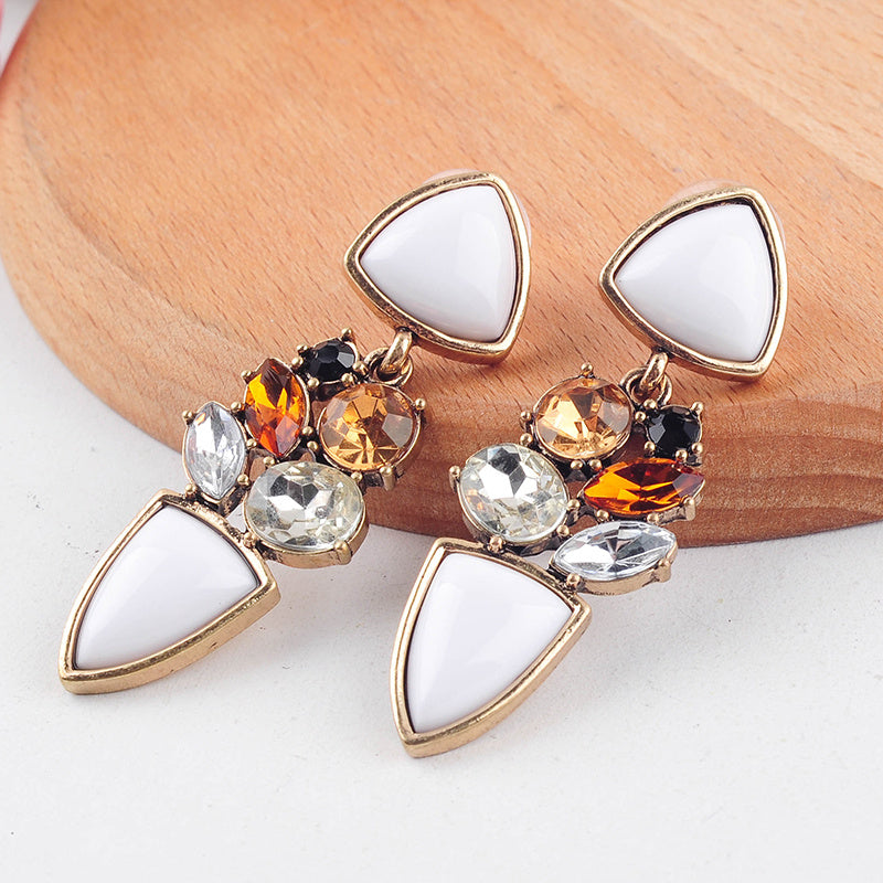 Water drop stud earrings-Jewearrings