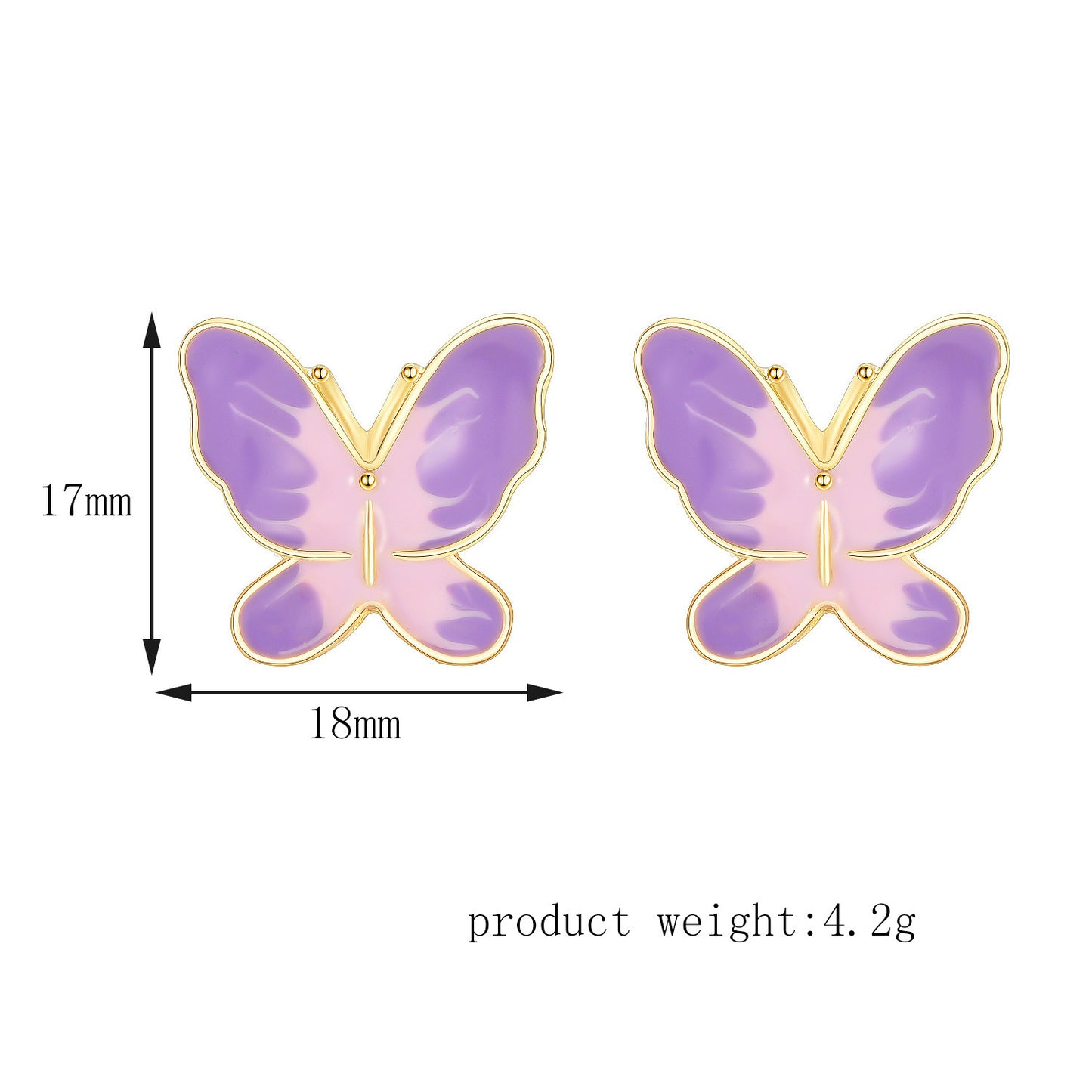 Super Fairy Purple Bow Stud Earrings Women-Jewearrings