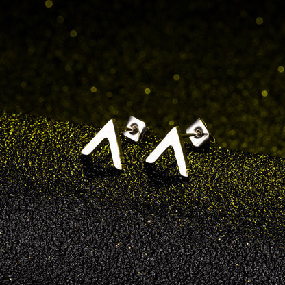 V-shaped gold and silver alloy earrings-Jewearrings