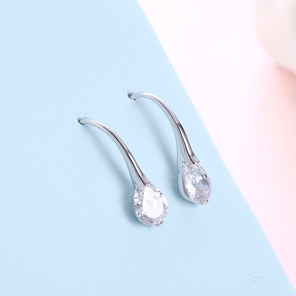 Sterling silver drop earrings-Jewearrings