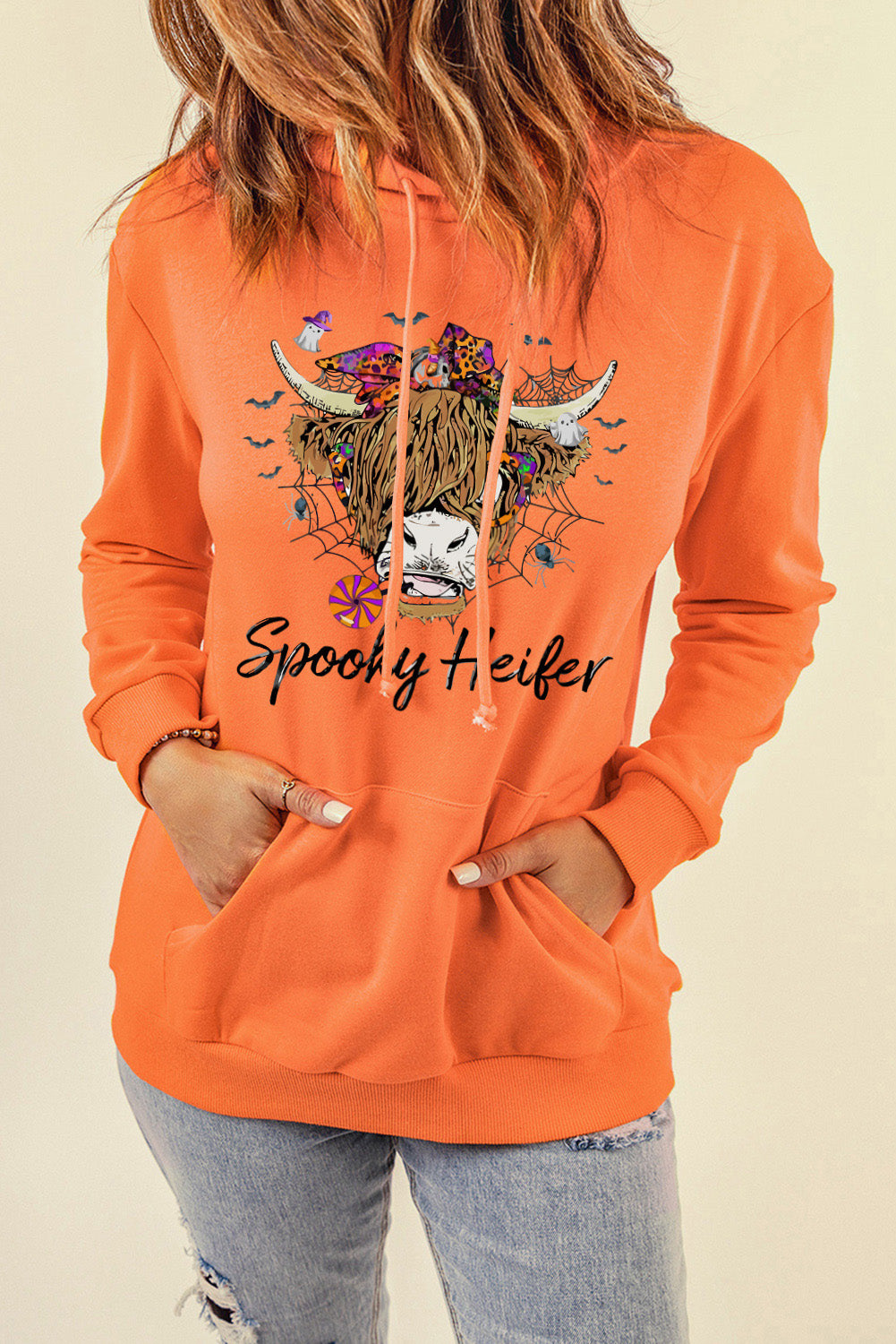 SPOOKY HEIFER Graphic Hoodie-Jewearrings