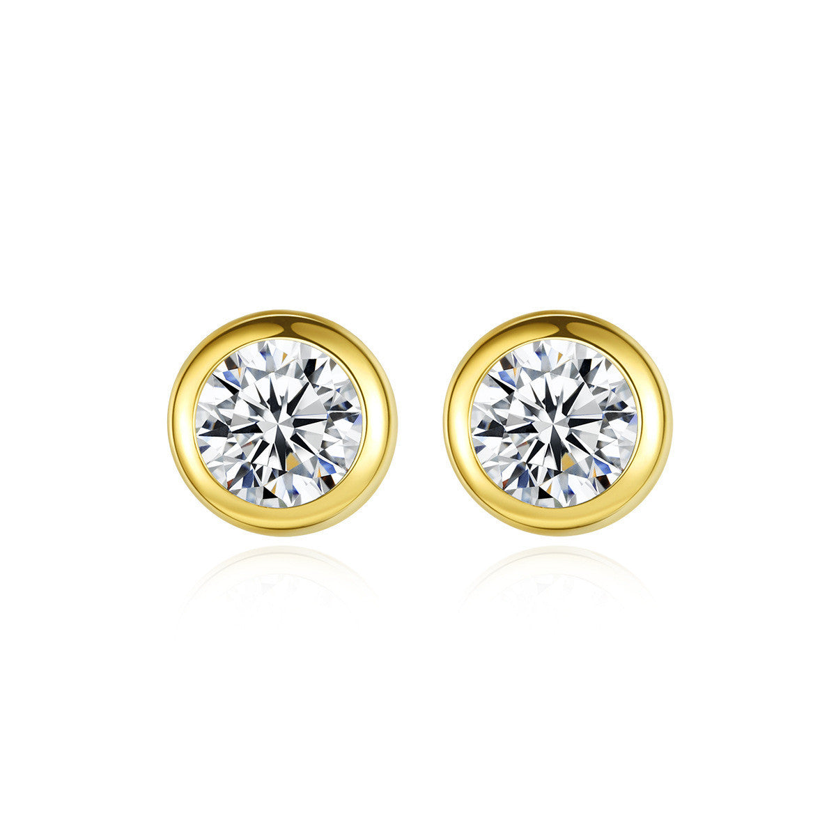 Wild earrings in 14K gold with zircon-Jewearrings