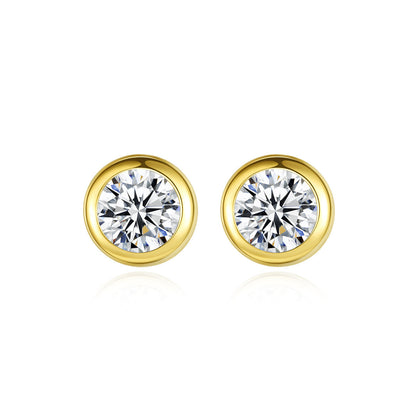 Wild earrings in 14K gold with zircon-Jewearrings