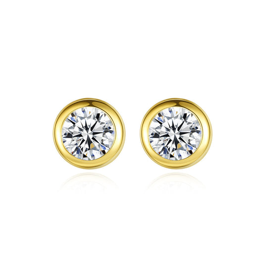 Wild earrings in 14K gold with zircon-Jewearrings