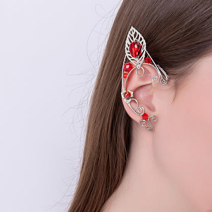 Personalized Temperament New Red Ear Clip Elf Earrings-Jewearrings