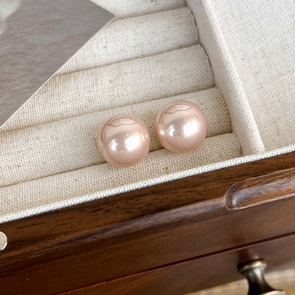 Simple And Light Luxury Fashion Champagne Pearl Earrings-Jewearrings