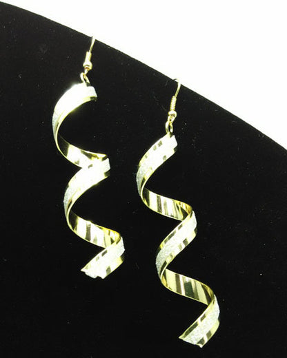 Punk Women Twist Spiral Dangle Earring Lady Girl Charm Jewelry Earrings Valentine's Day Gift Long Earrings EAR-0452-Jewearrings