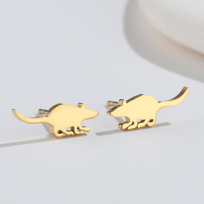 Cute Elf Animal Stud Earrings For Women Ins Style Personalized Earclip-Jewearrings