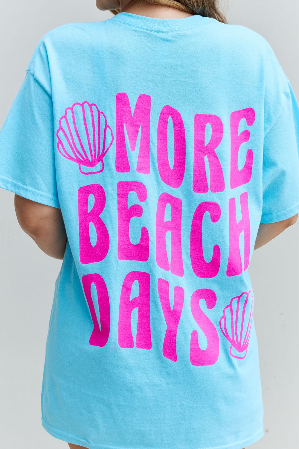 Sweet Claire "More Beach Days" Oversized Graphic T-Shirt-Jewearrings