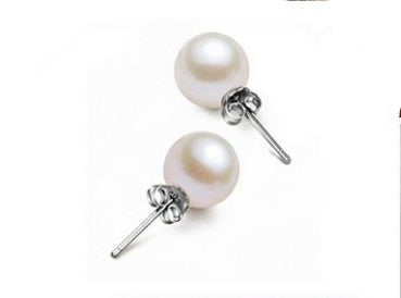 S925 Sterling Silver Earrings Pearl Korean version of Nanyang Bead Ear Stud Earrings Women's Ear Jewelry-Jewearrings