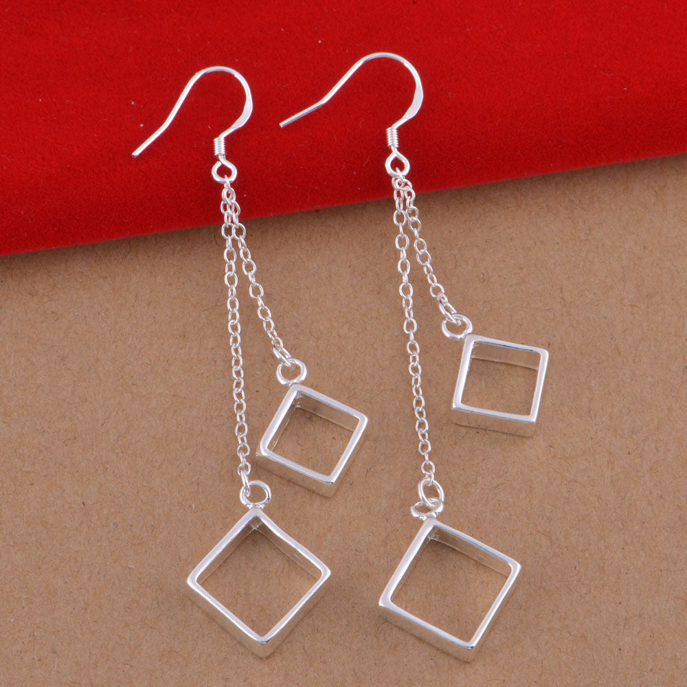 European and American Fashion 925 Sterling Silver Earrings Frosted Earrings-Jewearrings