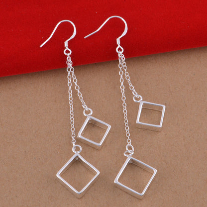 European and American Fashion 925 Sterling Silver Earrings Frosted Earrings-Jewearrings