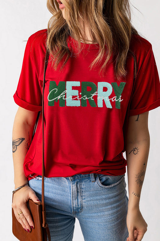 MERRY CHRISTMAS Round Neck Short Sleeve T-Shirt-Jewearrings